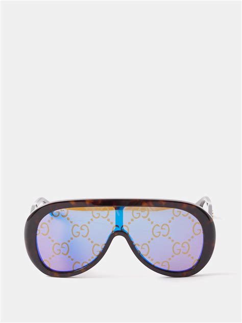 gucci gg10030|Gucci oversized acetate aviator sunglasses.